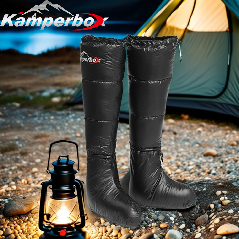 Chaussettes duvet pour sac de couchage — bottes thermiques de nuit en camping