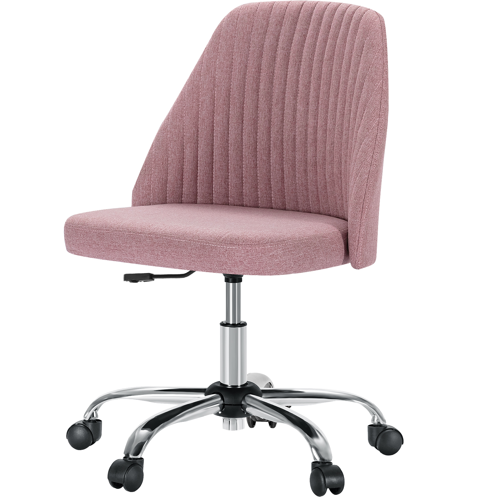 Modern Fabric Armless Adjustable Swivel Office Desk Chairs With Wheels - accessoire professionnel