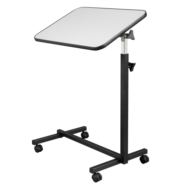 Silver Gray Computer Desk With Brake - accessoire professionnel