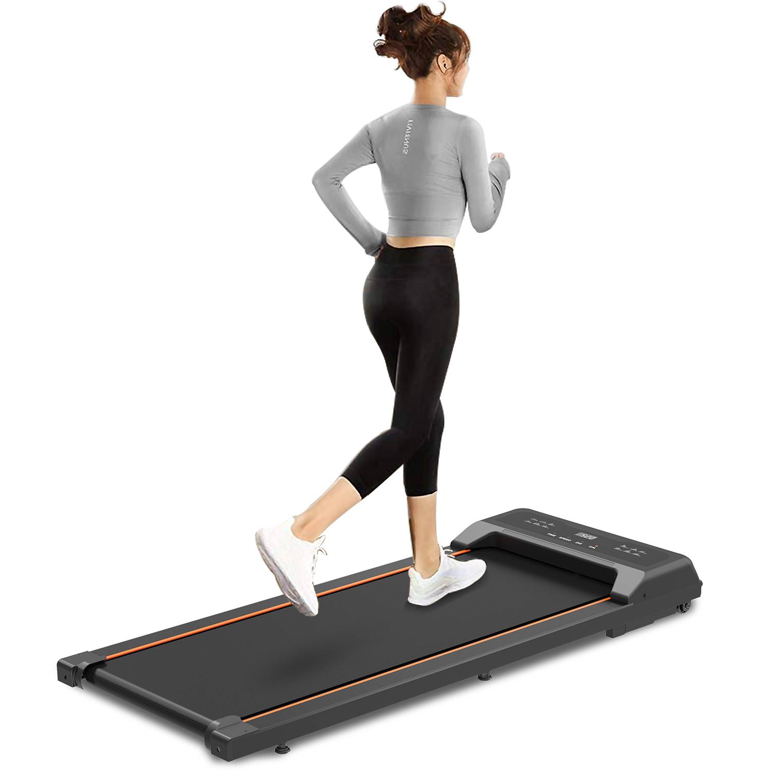 Tapis de marche sous bureau pliable avec affichage LED et télécommande